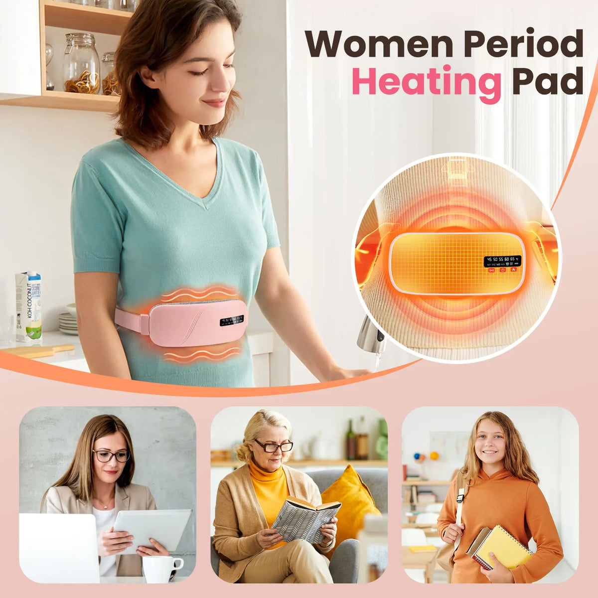 Cordless Heating Pad — Cramp Relief