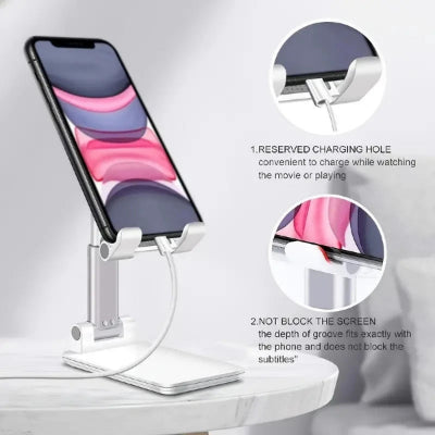 Soporte Plegable de Aluminio para Celular y Tablet