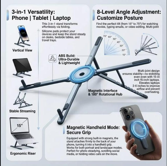 DeskRise – Foldable Laptop Stand