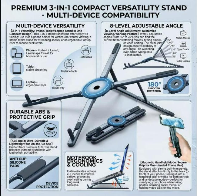DeskRise – Foldable Laptop Stand