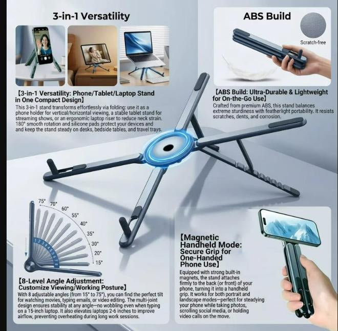 DeskRise – Foldable Laptop Stand