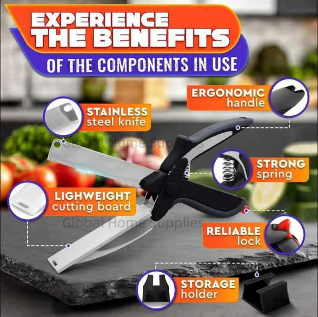 SnapCut – Kitchen Scissors with Cutting Board