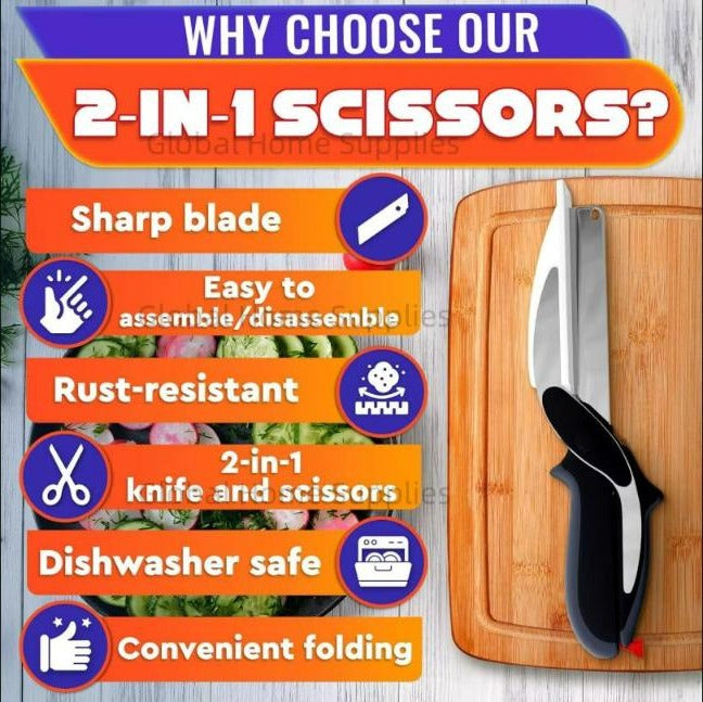 SnapCut – Kitchen Scissors with Cutting Board